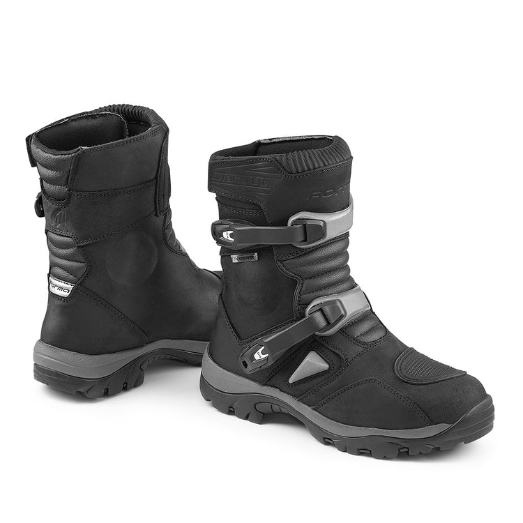Forma Adventure Low motorcycle boots black Dry waterproof adv harley cruiser touring leather best quality fitment main global factory brand warranty customer service riding gear