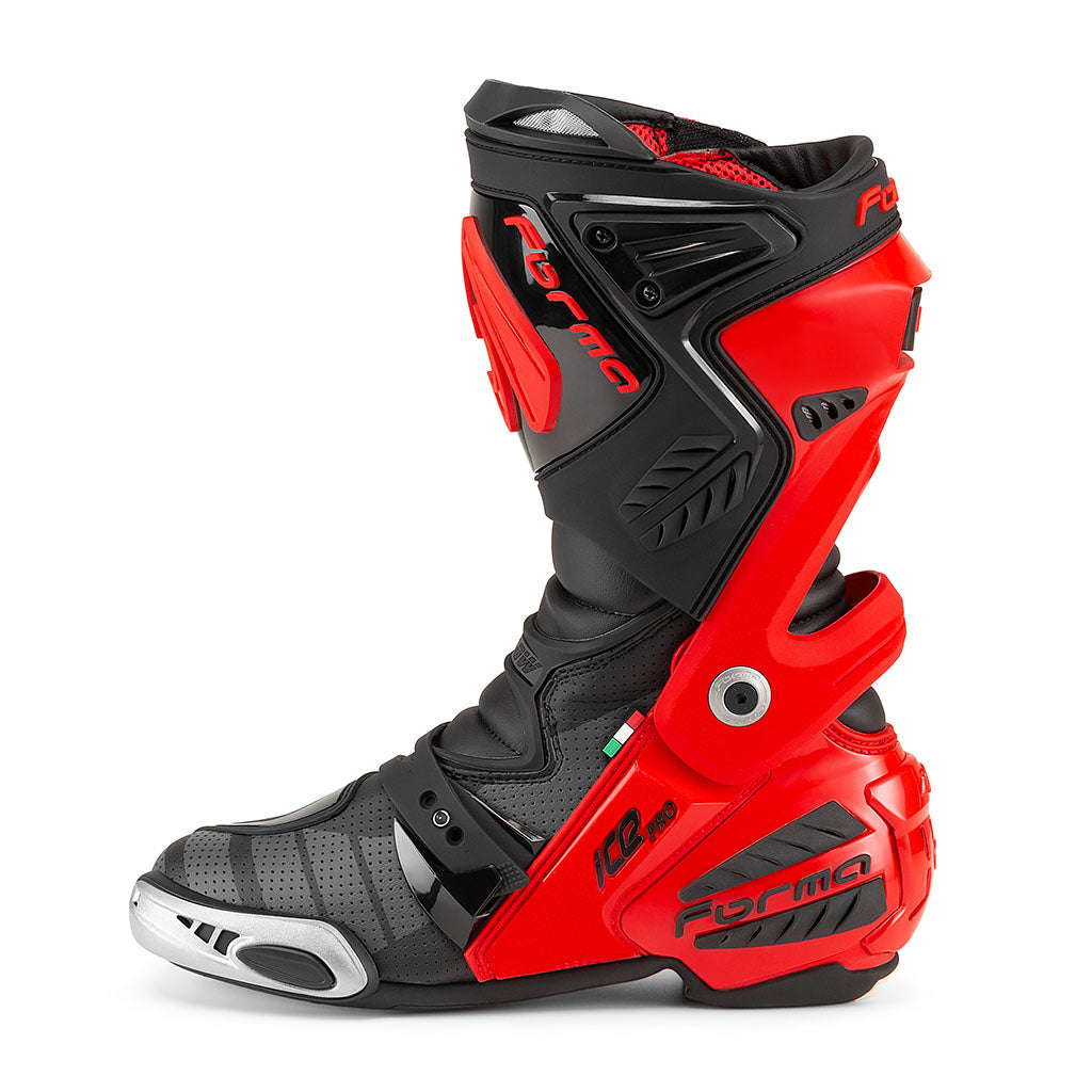 motorcycle boots | Forma Ice Pro Flow road racing red black street