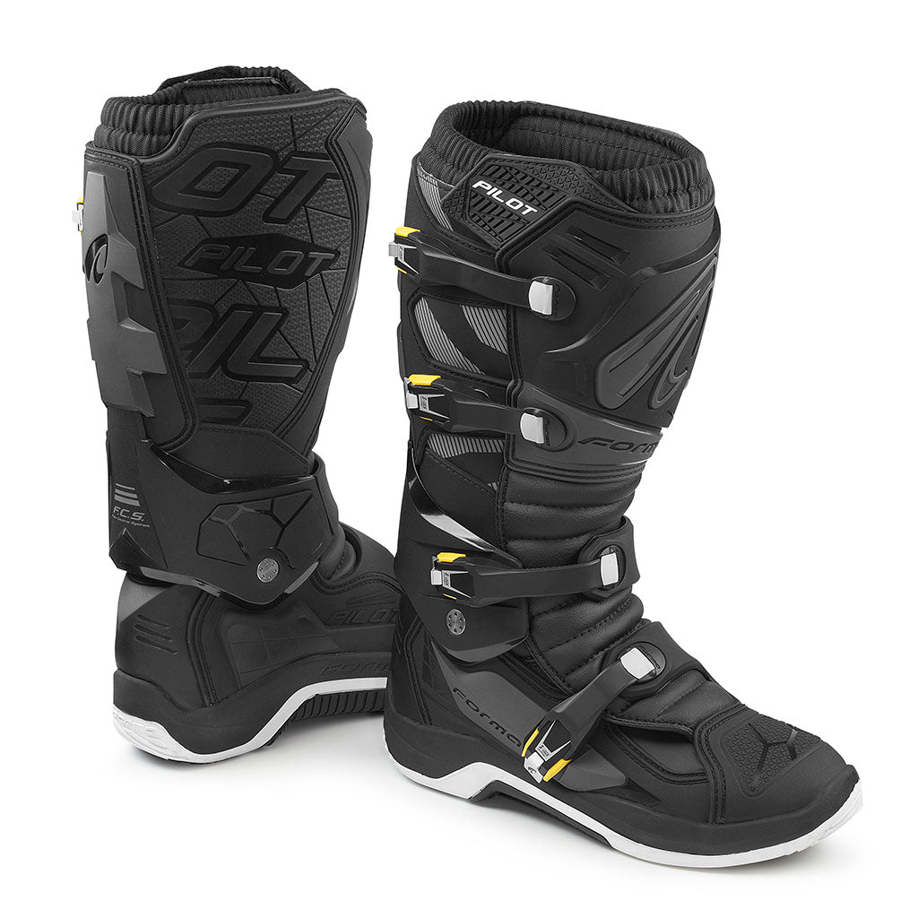 motocross boots Forma Pilot latest offroad racing boots in black