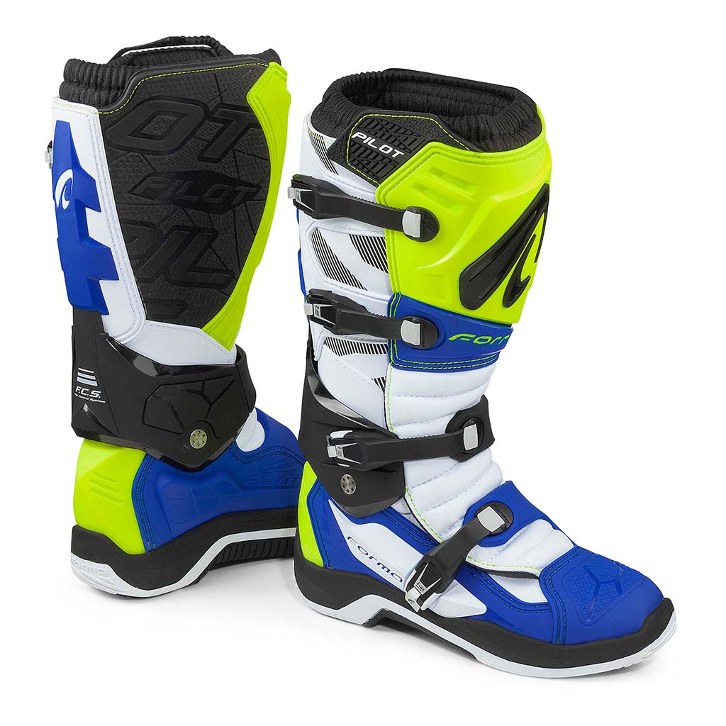 motocross boots | Forma Pilot latest offroad boots in white blue