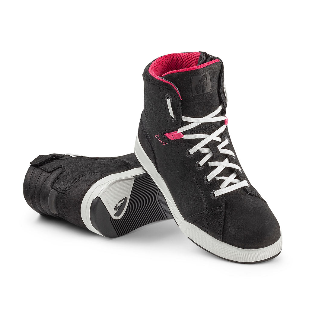 Forma swift x boots motorcycle pink womens lady urban city white black footwear alpine gear tech track street road alpine home main support