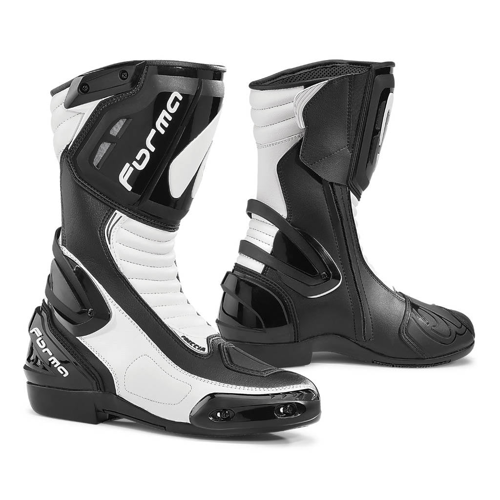motorcycle boots | Forma Freccia white black street road track