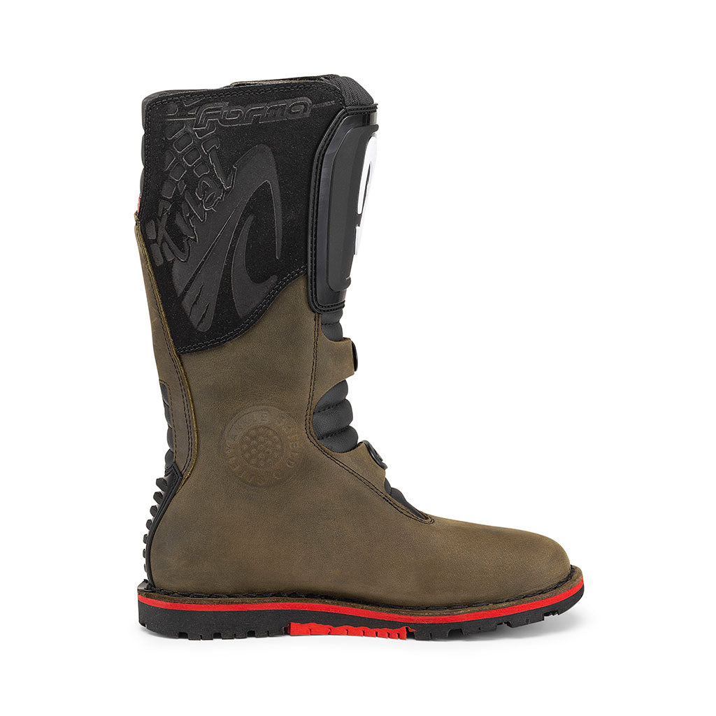 motorcycle boots | Forma Boulder brown trial trials dual adv