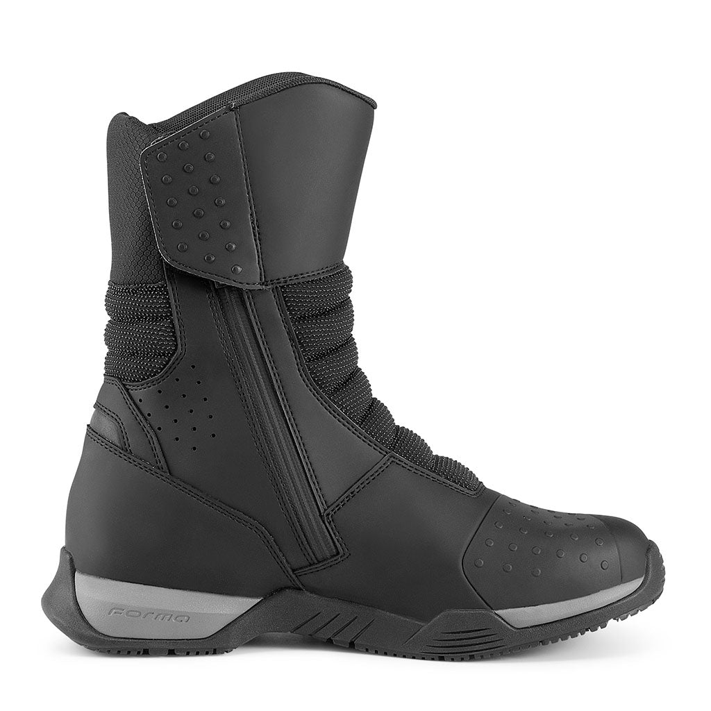 Forma boots glider dry touring short low ankle double zip black footwear waterproof usa home side riding 