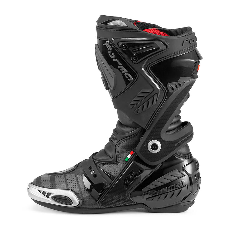 Forma ice pro boots motorcycle flow motogp racing black black footwear motogp gear tech track street road alpine home main support 