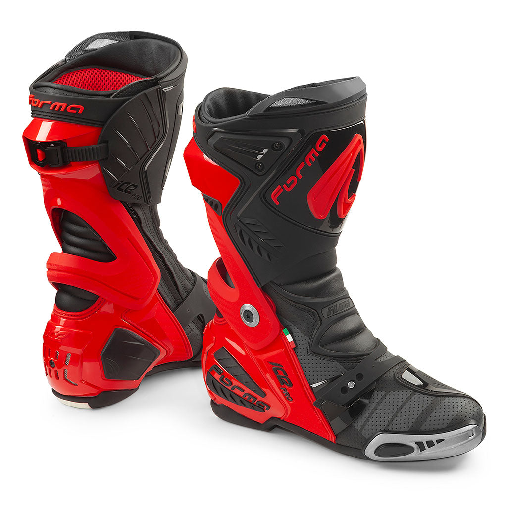 motorcycle boots | Forma Ice Pro Flow road racing red black street