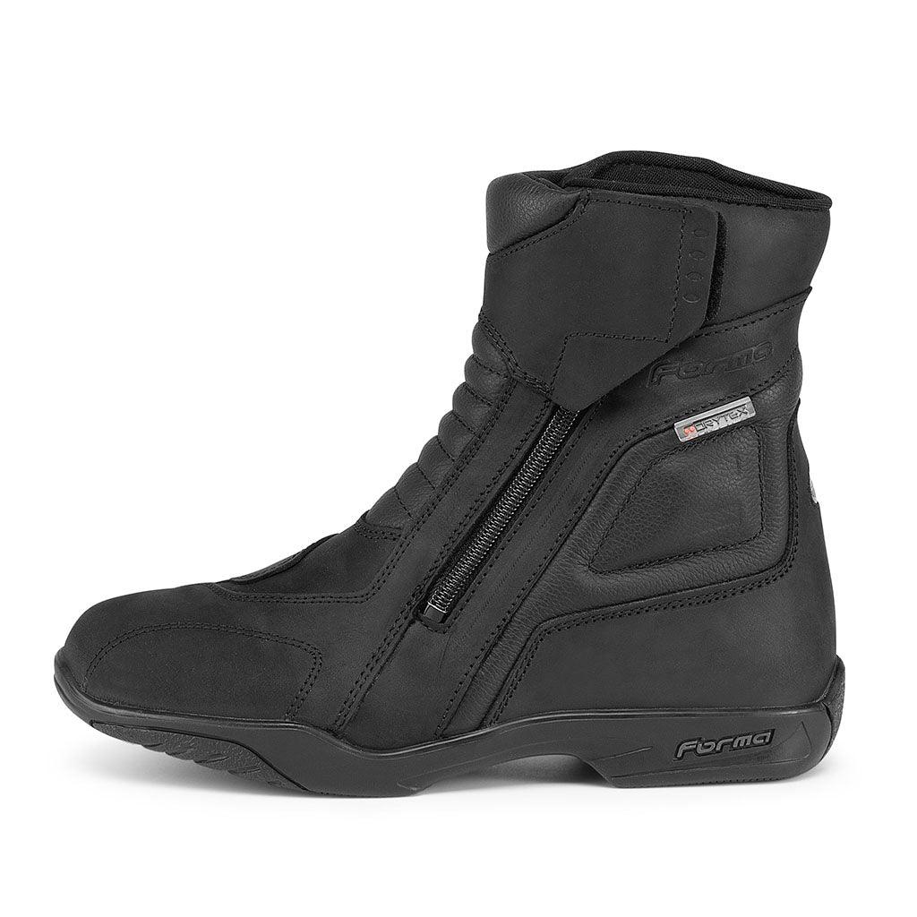 Forma boots latino touring short low ankle double zip black footwear side 