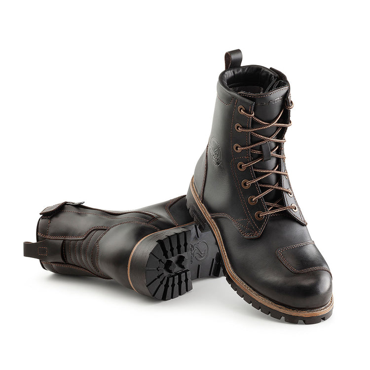 Forma Legacy dry motorcycle boots, brown urban city street waterproof lightweight riding gear tech high