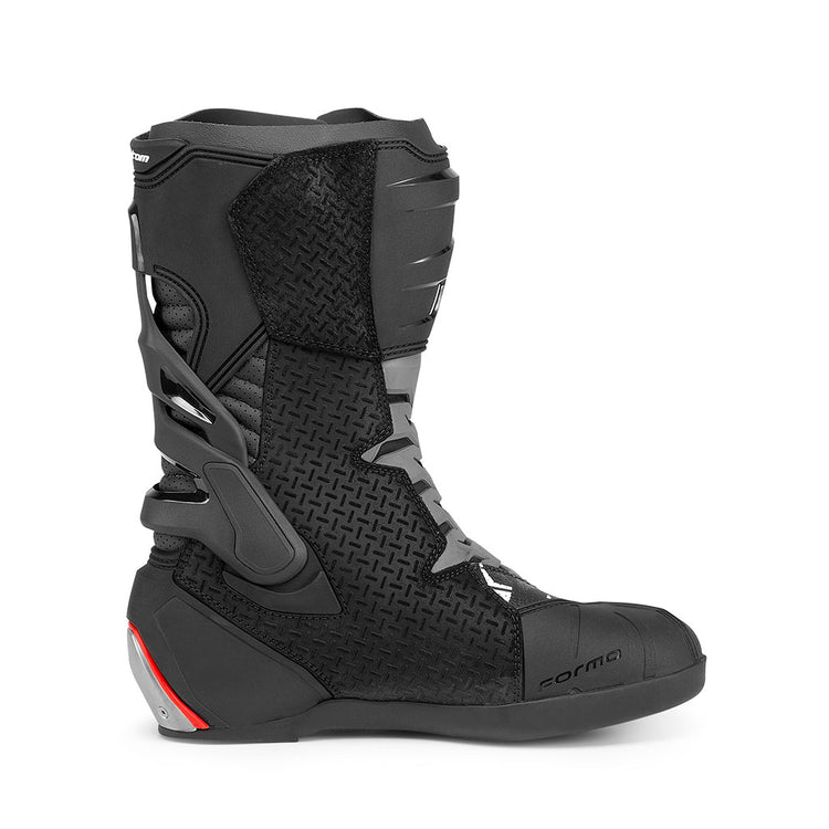 Forma phantom boots flow motorcycle  black footwear motogp racing gear tech track street road alpine home main support 