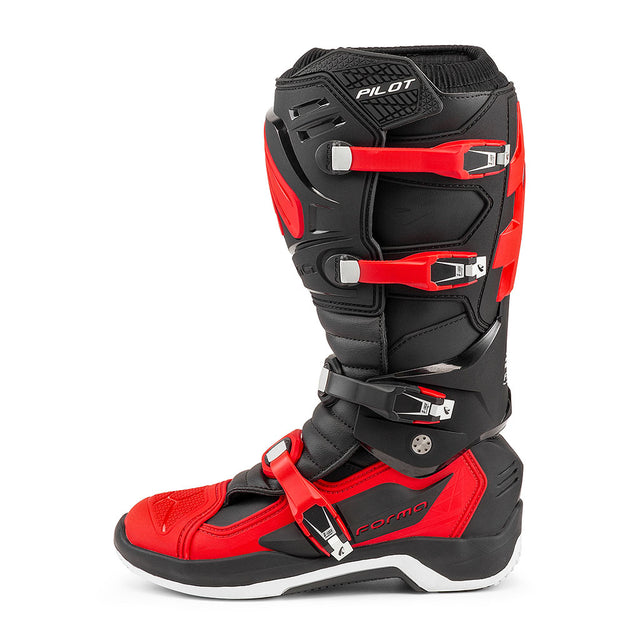 forma pilot motorcycle boots motocross red mx enduro footwear riding offroad tech best alpine home main support usa red