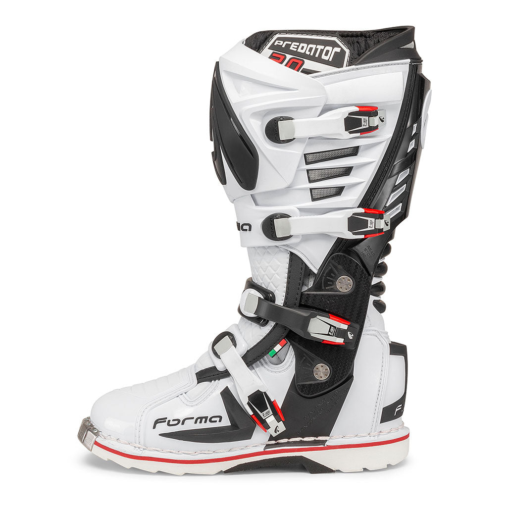 motorcycle boots | Forma Predator 2.0 white pro motocross offroad