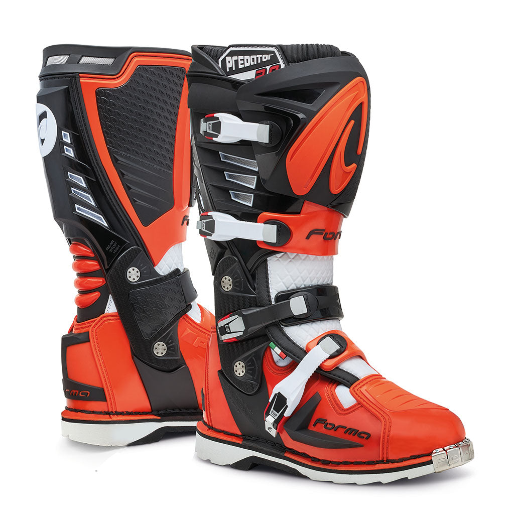 Forma Predator 2.0 motocross boots orange ktm main home usa italy support warranty best quality racing alpine riding gear 7 8 10 