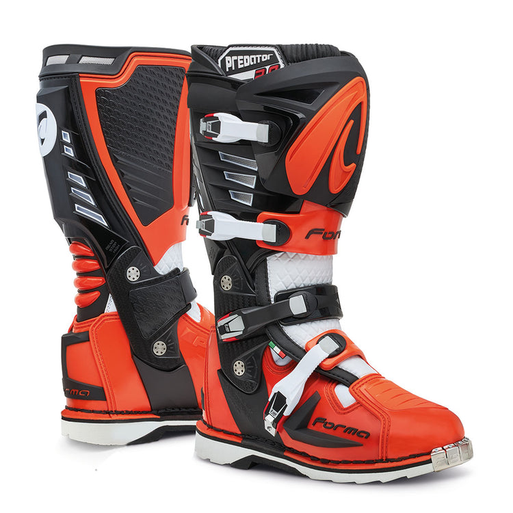 Forma Predator 2.0 motocross boots orange ktm main home usa italy support warranty best quality racing alpine riding gear 7 8 10 