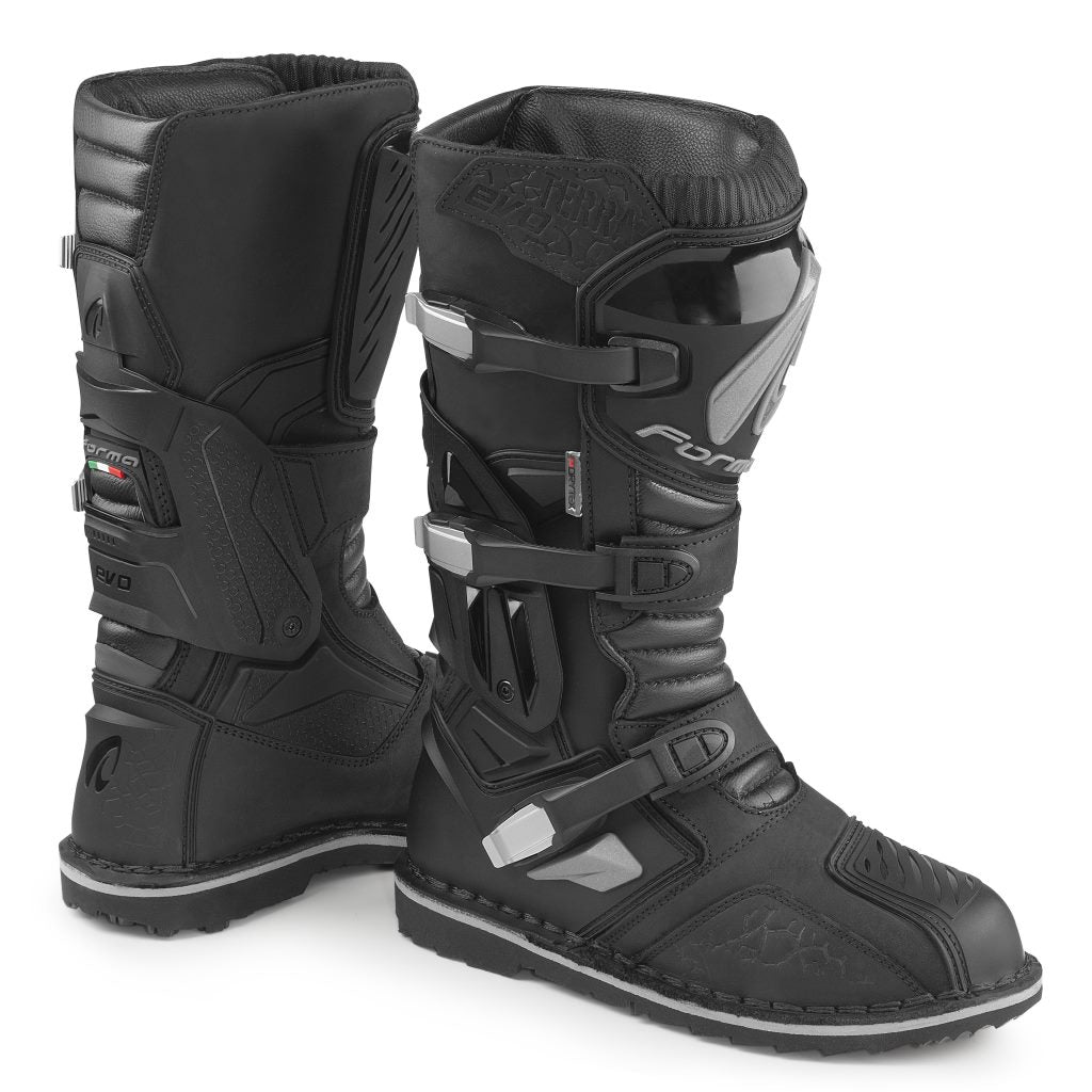 Man Motorcycle Touring Boots In Waterproof Leather With Gear - Foto 3