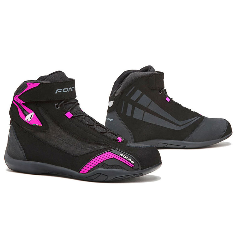 Forma Genesis Lady motorcycle boots, black fuchsia womens