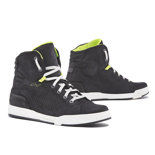 Forma Swift Flow motorcycle boots, black white